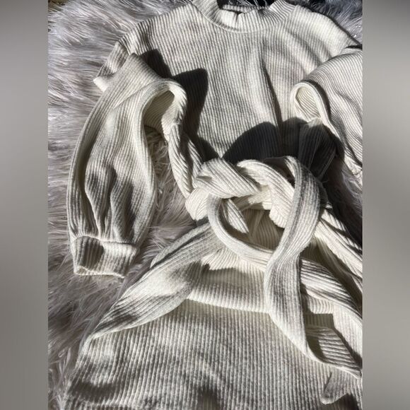 Majorelle white ribbed sweater dress/top large - Picture 8 of 10